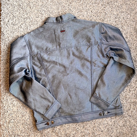 FUBU Jean's Company Cotton-Blend Silver-tone Denim Jacket, M - Picture 8 of 10